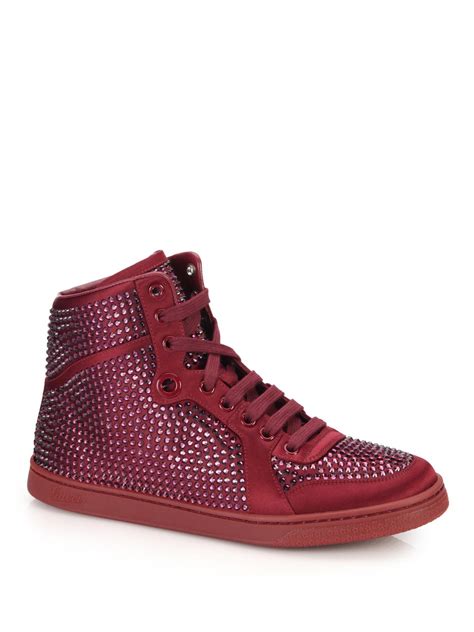 gucci crystal studded sneakers